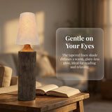solid wood fabric floor lamp