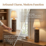 solid wood fabric floor lamp