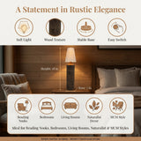 solid wood fabric floor lamp