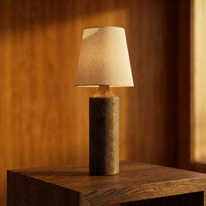solid wood fabric floor lamp