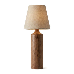 solid wood fabric floor lamp