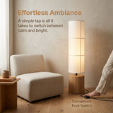 solid wood paper floor lamp