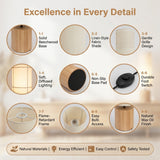 solid wood paper floor lamp