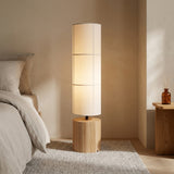 solid wood paper floor lamp
