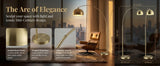 Brushed barass fishing floor lamp