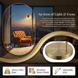 Brushed barass fishing floor lamp