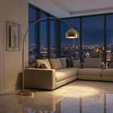 Brushed barass fishing floor lamp