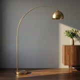 Brushed barass fishing floor lamp