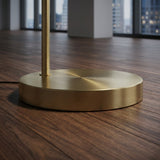 Brushed barass fishing floor lamp