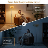 2 layer glass floor lamp