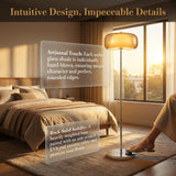2 layer glass floor lamp