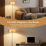 2 layer glass floor lamp